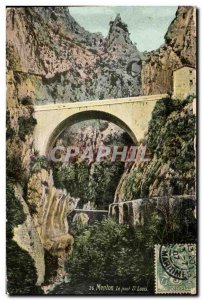 Old Postcard Menton Bridge Saint Louis