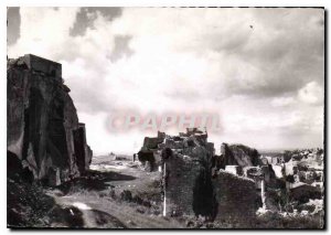 Modern Postcard Les Baux Bouches du Rhone Chateau feudal ruins left turn at S...