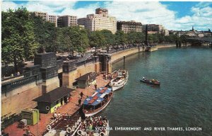 London Postcard - Victoria Embankment and River Thames     XX444