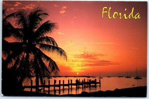 Postcard - A Tropical Splendor as the sun sets over Florida waters - Florida 