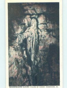 W-border JESUS CHRIST IN CAVE Woodward by Lock Haven & State College PA AD4547