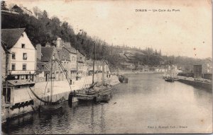 France Dinan Un Coin du Port Vintage Postcard C066