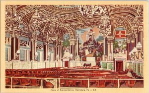 House of representatives Harrisburg Pennsylvania Dexter Press Vintage Postcard 