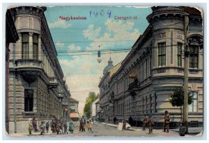 1909 Nagykanizsa Csengeri Street Dunaharaszti Hungary Antique Postcard 