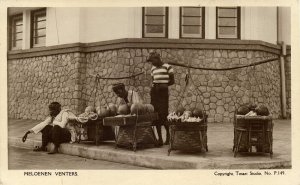 indonesia, JAVA, Melon Hawker, Street Seller (1930s) Tosari RPPC Postcard