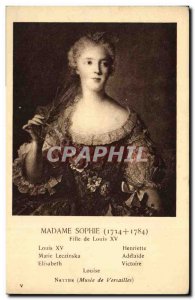 Old Postcard Madame Sophie Daughter of Louis XV