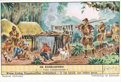 Liebig Trade Card s1684 Buccaneers No 2 Vlees boekaneren