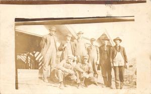 D4/ Occuptional Worker RPPC Postcard c1910 Factory Workers Overalls Tools 17