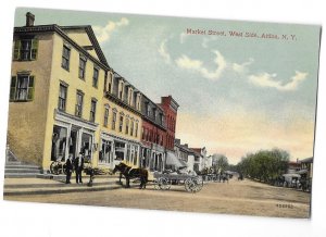 Market Street West Side Attica New York Horse & Buggy