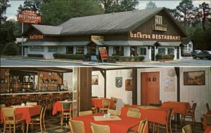 Silver Springs Florida FL Restaurant Interior View 1950s-60s Postcard