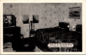 Postcard Parlor B of The Ravines Hotel US Route 24 Ohio Routes 15-18