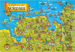 B35150 Nordsee Map Cartes Geographiques  germany