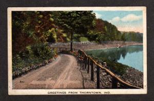 IN Greetings from THORNTOWN INDIANA Postcard PC