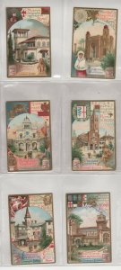 Complete Set of 6 Regional Ethnographic Expo- Leibig Trading Cards -Italian