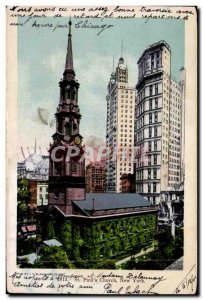 Old Postcard St Paul's Church New York