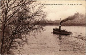 CPA BONNIERES-sur-SEINE - Vue prise su le Pont (102770)