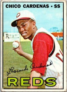 1967 Topps Baseball Card Chico Cardenas Cincinnati Reds sk2159