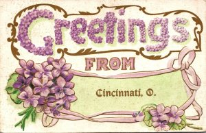 Ohio Cincinnati Greetings With Flowers