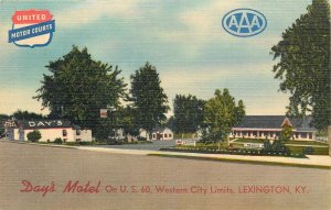 1940s Lexington Kentucky Day's Motel occupation Thomas Postcard 25-12004