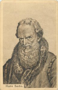 Historical figure German Meistersinger poet playwright and shoemaker Hans Sachs