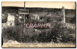 Postcard Ancient Ruins Of The Great War Craonnelle Ruins View Vere Plateau Ca...