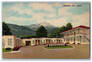 Colorado Springs Colorado Postcard West Pikes Peak Avenue c1940 Vintage Antique