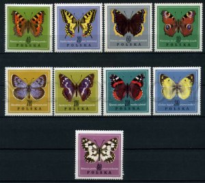 003088 Bitterflies set Poland 1967 MNH#3088
