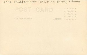 Pendleton Oregon 1920s Umatilla County Library Postcard RPPC 24-8013