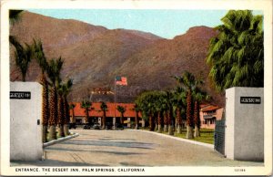 Postcard Entrance to The Desert Inn in Palm Springs, California