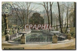 Old Postcard Paris Fountain Medicis