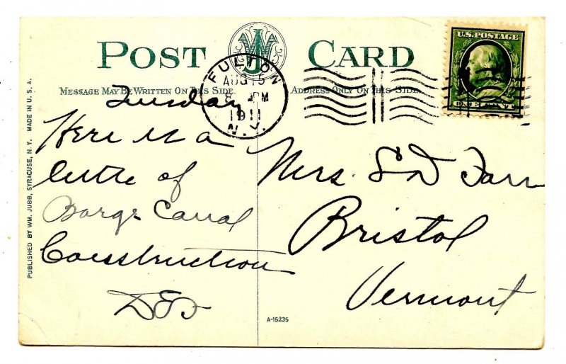 NY -  Fulton. Barge Canal Lock Showing Wickets