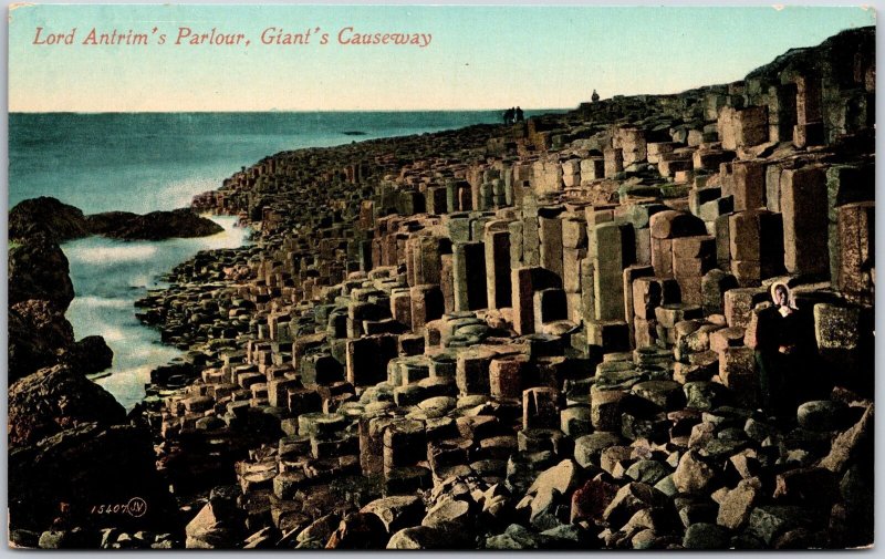 Lord Antrim's Parlour Giant's Causeway Ireland Postcard
