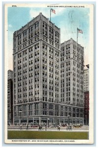 1919 Michigan Boulevard Building Washington Michigan Boulevard Chicago Postcard