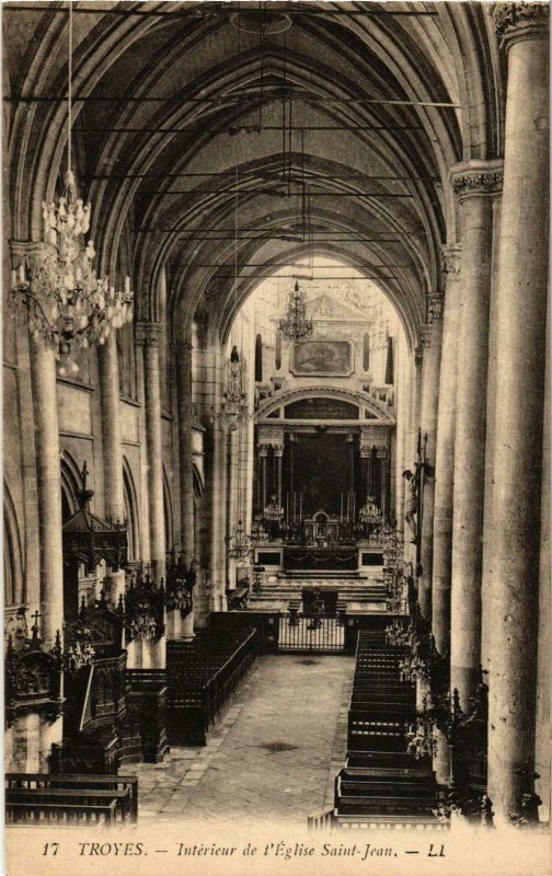 CPA Troyes- Eglise Saint Jean , Interieur FRANCE (1007621)