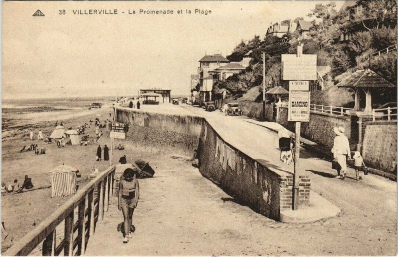 CPA VILLERVILLE - La Promenade et la Plage (141254)
