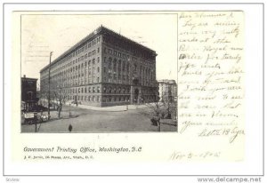 Government Printing Office, Washington D.C. PU-1905