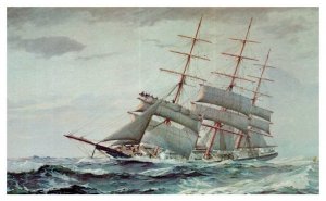 Ship Henry B Hyde Rounding Cape Horn built in 1884 Boat Postcard