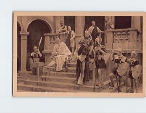 Postcard Jesus vor Pilatus Passionsspiele Oberammergau Germany