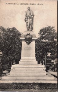 Argentina Buenos Aires Monumento a Saavedra Vintage Postcard C093