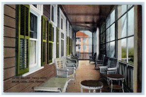 Ancon Canal Zone Panama Postcard On The Balcony Tivoli Hotel c1910 Antique