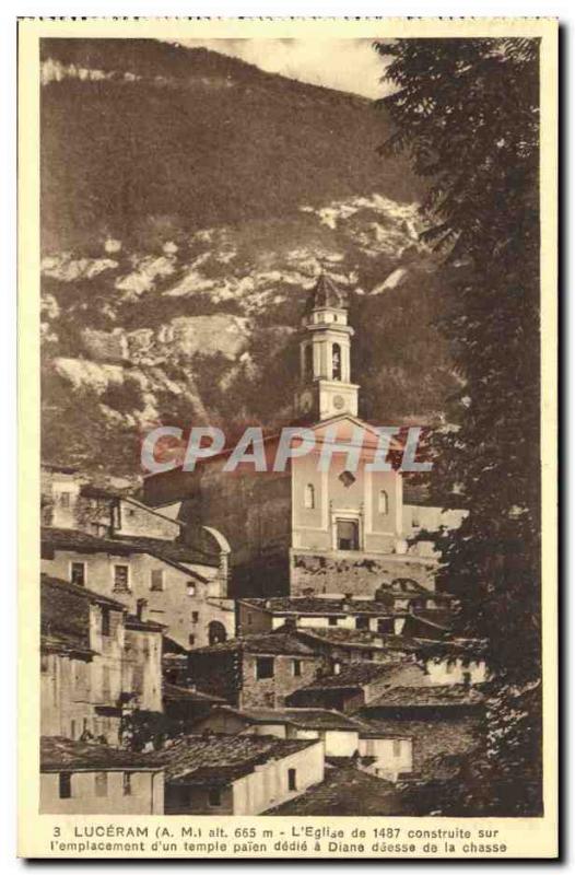 Old Postcard The Church Luceram