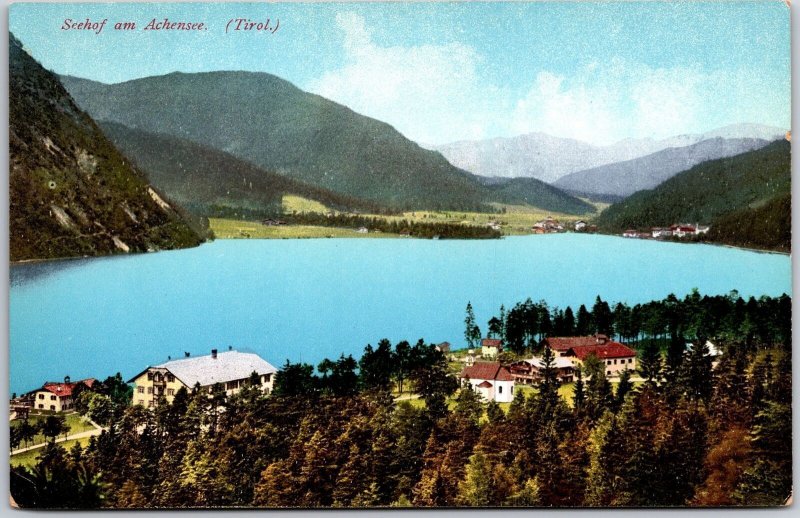 Seehof Am Achensee (Tirol) Austria Mountain Lake House Postcard