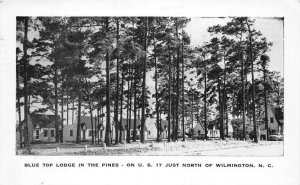 Wilmington North Carolina Blue Top Lodge in the Pines vintage pc DD8355