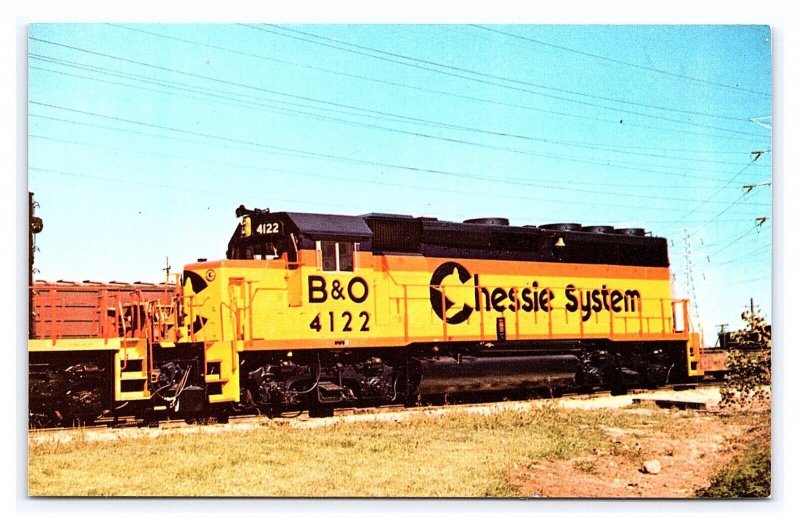 Baltimore & Ohio 4122 McCook Illinois Postcard Railroad Train