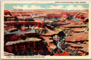 1938 Grand Canyon National Park Arizona Colorado River Mohave Point Postcard