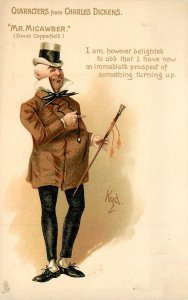 Tuck Postcard Characters Charles Dickens 540 Mr Micawber David Copperfield Kyd
