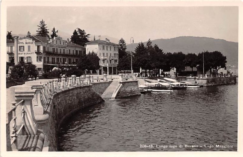 Lungo Lago di Baveno Real Photo Italy Unused 