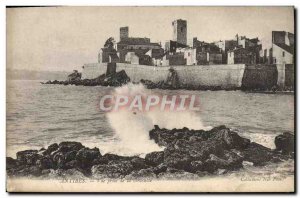 Old Postcard Antibes View Taking Gravette