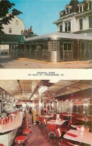 Pennsylvania Stroudsburg Colonial Diner 1950s Dexter Postcard 22-3517