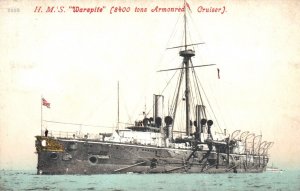 Postcard Royal Navy HMS Warspite - Great Britain & Ireland